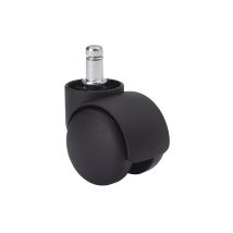 Roue Pivotante Noire 50kg Mobilité Fluide Et Robuste, Fixation Axe Lisse. - Ruedas Alex