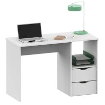 Mobimarket - Mesa Escritorio Estudio Oficina Eko Con 2 Cajones En Color Blanco 76x115x50 Cm