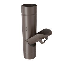 Clapet De Tuyau D'Eau De Pluie Galvanisé, Sans Tamis Clapet D'Eau De Pluie, Écoulement De Gouttière Pour Tonneau D'Eau De Pluie, Ø 100mm Brun Cuivré -