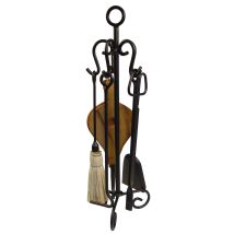 Set per camino Imex la Volpe 10079 – 5 pezzi – 70 cm – Ferro e acciaio