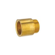Messing Gewindefitting-Hahnverlängerung 3/4'' x 25 mm – DVGW-zugelassen – Hochwertiges Bauteil für Heizungs- und Trinkwasserinstallationen