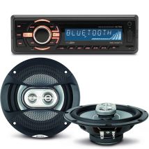 Pack Sono Voiture Autoradio Bluetooth Rmd046bt-2 4x75w + 2 Haut Parleurs 16,5m 120w