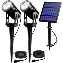 Luz Solar De Jardín 2 En 1, Foco Solar, Reflector Solar Para Exteriores Con Clasificación De Impermeabilidad Ip65 Para Árboles, Jardines, Caminos, 