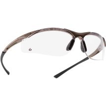 Bollé Safety – Schutzbrille Contour – Polycarbonat – 21 g – Silber/Schwarz – EN 166, EN 170, EN 172 – Mikrofaser-Etui