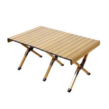 Jawinio Campingtisch Klappbar Falttisch Tragbar Aluminium Holzoptik