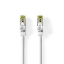 Cavo Di Rete Cat7 S Ftp Rj45 Maschio Rj45 Maschio 100 M Snagless Tondo Lszh Bianco Label