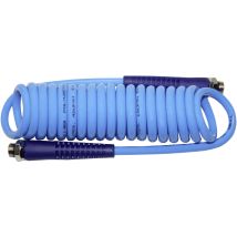 AEROTEC – 2010154 – Druckluft-Spiralschlauch 245 mm – 10 bar – Hochflexibler PU-Schlauch mit Knickschutz und 360 Grad Drehgelenk
