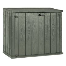 Toomax Storer Plus Baule Portattrezzi Da Giardino 842l Effetto Legno Verde Foresta, 129,5x74,5x111h Cm, Baule Portattrezzi In Plastica Resistente, 