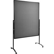 Pannello espositivo Premium Plus 1200x1500 mm – Feltro grigio – Altezza 196 cm – Lavagna mobile con rotelle – Legamaster