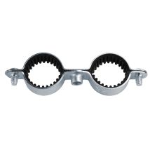Profix - Doppio Collare Insonorizzato In Acciaio Zincato - Passo 7x150 Ø20 - Confezione Da 25 Pezzi