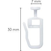 Liftgleiter Karniese Kopf rund Kunststoff weiß – Ø 7 mm – 30