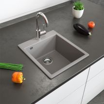 Bergström Granitspüle Venedig – Beton – 43 x 20 x 50 cm – 80% Quarzanteil – 14,1 kg