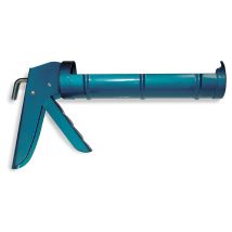 Unecol - Pistola Metallica Per Cartucce Di Silicone Con Cremagliera Colore Blu Uso Professionale Supertite