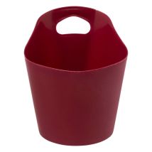 FIVE – Cestino multiuso rotondo Bordeaux in Polypropylene – 14.60cm x 14.00cm x 16.50cm