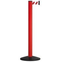 Via Guide - Gurtpfosten Einfach D70xh1000mm Pfosten Rot Gurt Rot/weiß