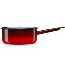 Briebe Ignea Cazo Cocina Hervir Leche Acero Esmaltado 12cm Hervidor 0,65l, Inducción, Todo Tipo Fuego, Horno Rojo