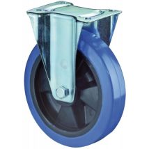 Rotella a Botte D.125mm Blu – Capacità di Carico 200kg – Fissaggio a Piastra 115x85mm – BS Rollen