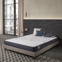Naturalex - Colchón Perfect Sleep - 140x190 Cm - Viscoelástica Hr, Látex Azul, Hipoalergénico - Equilibrado - 7 Zonas De Confort - Cara Verano/
