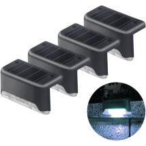 Rowoythk 4-pack Waterproof Led Solar Lights – Automatic Lighting – Easy Installation For Stairs, Patios And Gardens