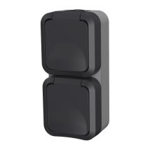 Presa Doppia - Quarx - Aqua Pro - Esterna, Verticale, Ip55, 250v, 16a