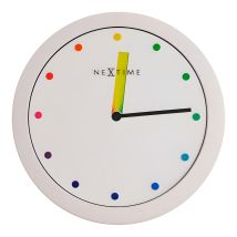 Reloj de Pared NexTime 3047 – 28 cm – Diseño Moderno – Plástico Multicolor – Movimiento Torsión Hi Technology