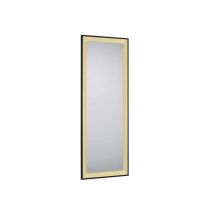 Miroir déco design – Miroir Bianka rectangulaire en cadre bois doré – 150x50 cm – Miroir sur pied