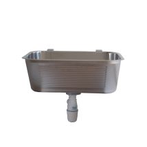 Edelstahl Ausgussbecken 630 X 530 X 250 Mm 55 L Waschbecken Garten