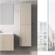 Decohor – Columna auxiliar de baño con 2 puertas y 5 estantes – 35 cm ancho, 140 cm alto, 25 cm fondo – 5 colores disponibles