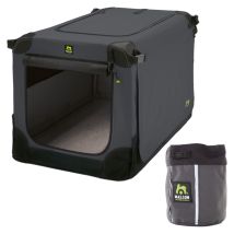 Maelson Soft Kennel Anthrazit 62 Cm + Treatee Mag Pouch - Transportbox Und Leckerli-tasche
