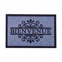Tappeto d'ingresso anti-macchia 'BENVENUTO' 40x60 cm – 100% polyamide – Suola antiscivolo TPE – Sicurezza Cfl-s1