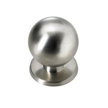 Hettich - Möbelknopf Zinkdrukguss Edelstahl-optik Ø 29,0 Mm - 1 Stück Möbelknopf