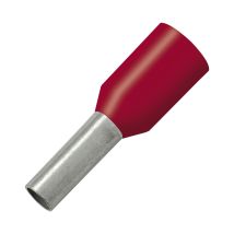 Aderendhülse 1,5x8/14 mit Kragen rot – 500 Stück – E-Cu – galvanisch verzinnt – Temperaturbeständigkeit bis 110 °C