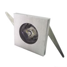 1w Faretto Incasso Led Puntoluce 220v Quadrato Argento 100lm Bianco Caldo
