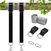 Aufhängeset Für Baumschaukeln (2er-pack) Enthält 1,52 M Lange Gurte + 2 Baumschützer + 2 Karabiner, Einfache Installation Für Jede Schaukel Oder 