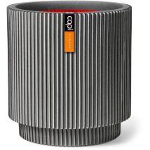 Zylindervase - Capi Europe - Groove Nl - 36 X 38 Cm - Anthrazit