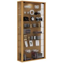 Ebuy24 - Vitrosa Maxi Vitrinenschrank Wandhängend Mit 2 Glastüren Und Licht Buche Dekor.