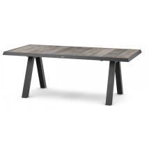Siena Garden Tirana Dining Tisch, 200x100 Cm – Aluminium (matt Anthrazit) & Keramikplatte (washed Gr