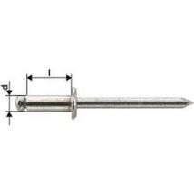 Gesipa - Rivetto Cieco In Acciaio Inox A2 Semiovale Testa 4x16mm (a 1000)
