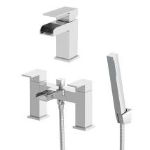 Architeckt - Waterfall Chrome Basin Sink Mono Mixer Bathroom Tap Shower Mixer