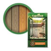 Cuprinol – Total Deck Clear Wood Oil – 5 Litres – Protects and Restores Grey Wood – Coverage Up to 8.8m²