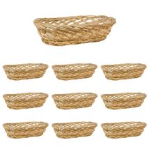 Paniers À Pain Ovales Tressés À La Main X 10 25,5 X 17,5 X H 8 Cm