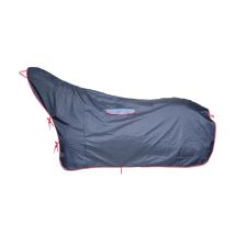 165 Cm, Blu Navy: Coperta Impermeabile Da Paddock Con Cappuccio E Lacci Per Chiusura