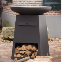 Barbecue Avec Rangement Pour Le Bois Oryx Acier - Noir