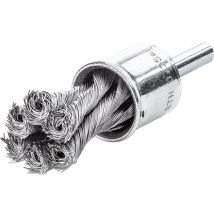 Pinselbürste Stahldraht 6mm Schaft 22mm Durchm.x 28mm 0,35mm Stahl