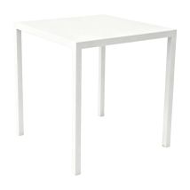 Table En Métal Autonivelante Pour L'Extérieur - 60x60 Blanc