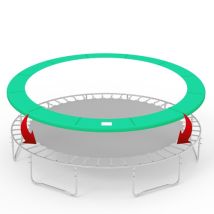 Galactica 14ft Outdoor Round Trampoline Replacement Pad Spring Cover Safety Padding Green