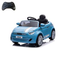 Macchina Elettrica Per Bambini Fiat 500 12v 30w Con Telecomando Luci E Suoni Blu