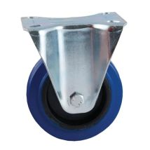 Avl Roulette In Gomma Blu D160mm Con Piastra Fissa
