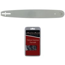 Gt Market - Guide 45 Cm (18 Pouces) + Chaîne 72 Maillons - Compatible Tronçonneuses Husqvarna