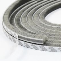 Tira De Cepillo Autoadhesiva Antipolvo Para Ventanas Y Puertas Móviles, 9 Mm X 15 Mm (gris)